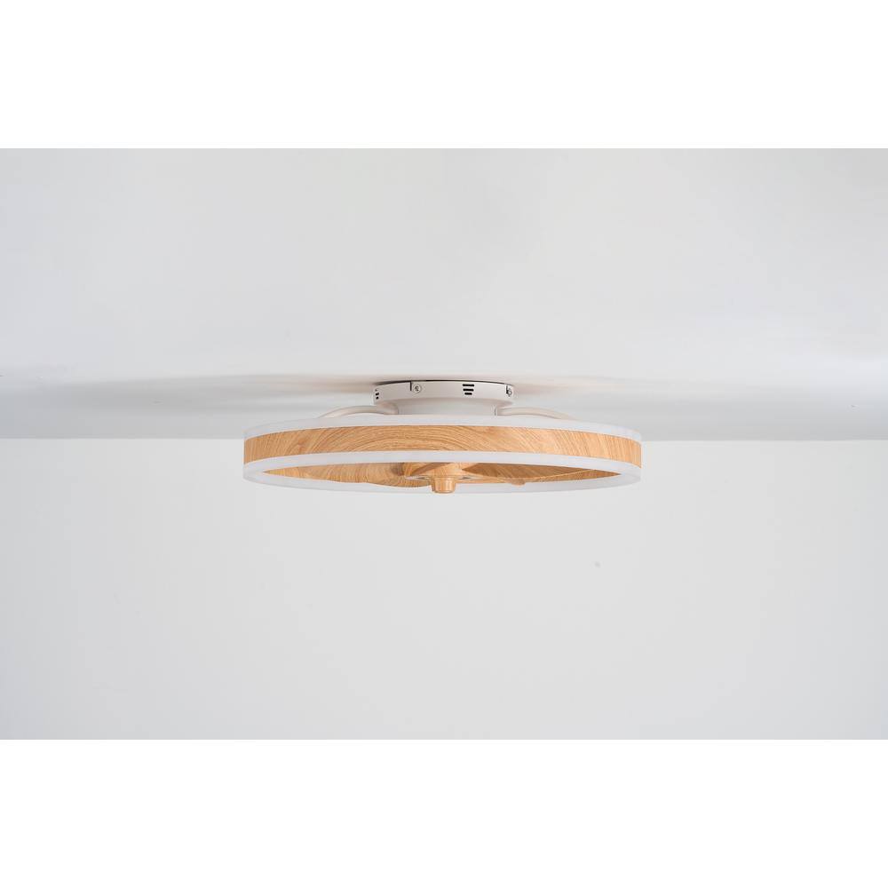 20 in. Farmhouse White Indoor LED Ceiling Fan with Smart APP Remote Control Flush Mount Ceiling Fan Painted Oak Blades price history on PriceWatchPro