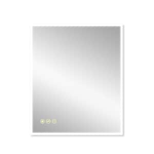 48 in. W x 36 in. H Rectangular Frameless Anti-Fog Wall Mounted LED Light Bathroom Vanity Mirror in Silver