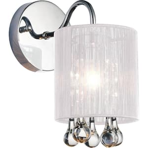 Water Drop 1 Light Bathroom Sconce With Chrome Finish