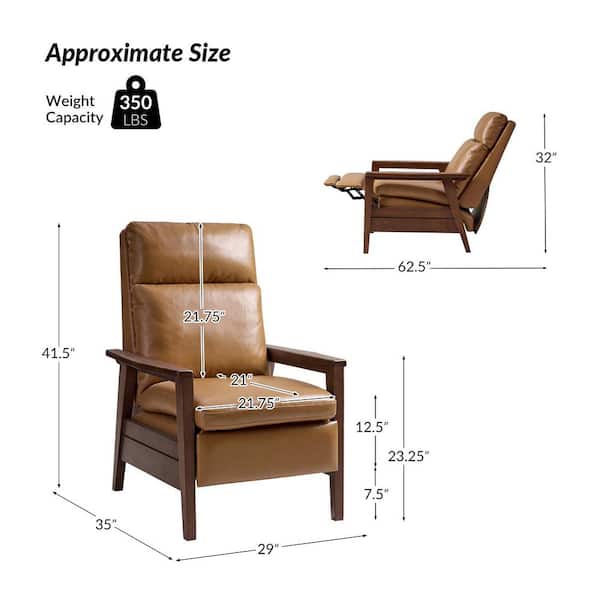 JAYDEN CREATION Daniel Camel Mid-century Modern Genuine Leather 4