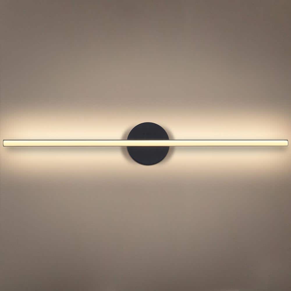EDISLIVE 1-Light Black LED Vanity Light Bar with 3000K for Bathroom, Bedroom, Living Room