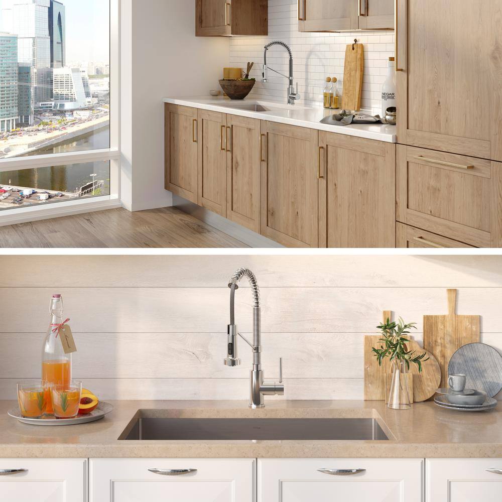 30-Inch Satin Stainless Steel Undermount Kitchen Sink with Faucet and Accessories