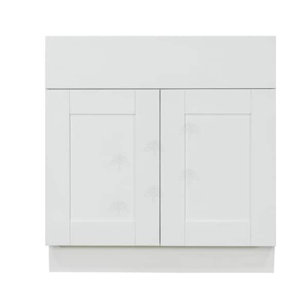 LIFEART CABINETRY Anchester Assembled 24 in. x 34.5 in. x 24 in. Base Cabinet with 2-Door and 1-Drawer in Classic White