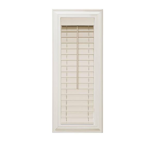 Home Decorators Collection Beige 2 in. Faux Wood Blind - 11.5 in. W x 64 in. L (Actual Size 11 in. W x 64 in. L)
