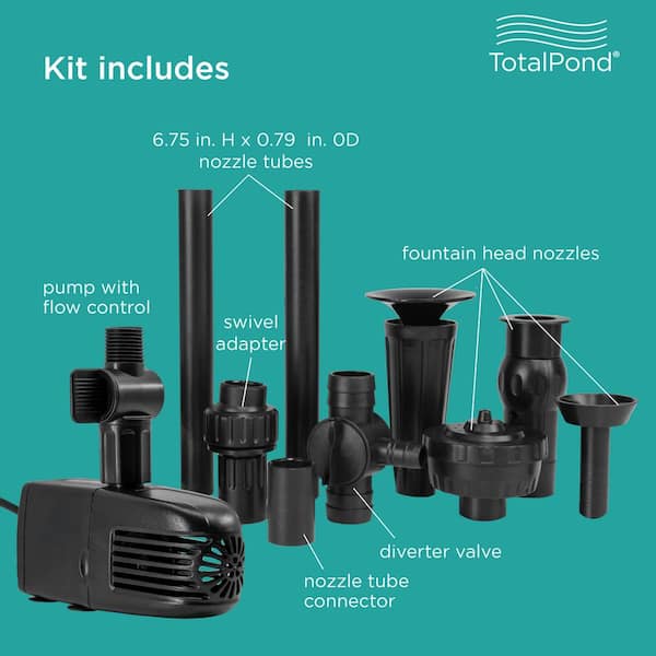 330 GPH Pond Pump with Nozzle Kit