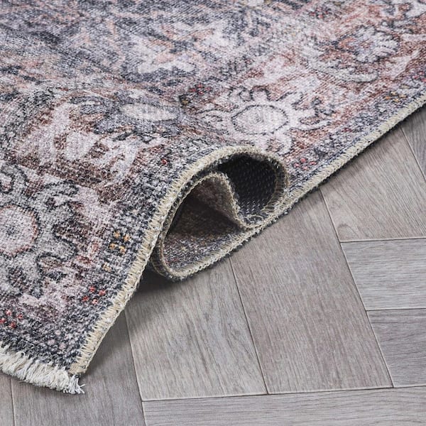 World Rug Gallery Vintage Inspired Bordered Machine Washable