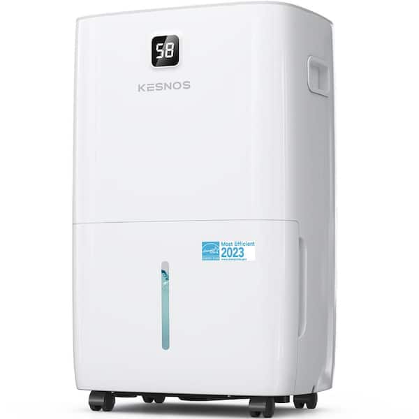 150 pt. Maximum Coverage Area 7,000 sq.ft. Bucket Dehumidifier in White