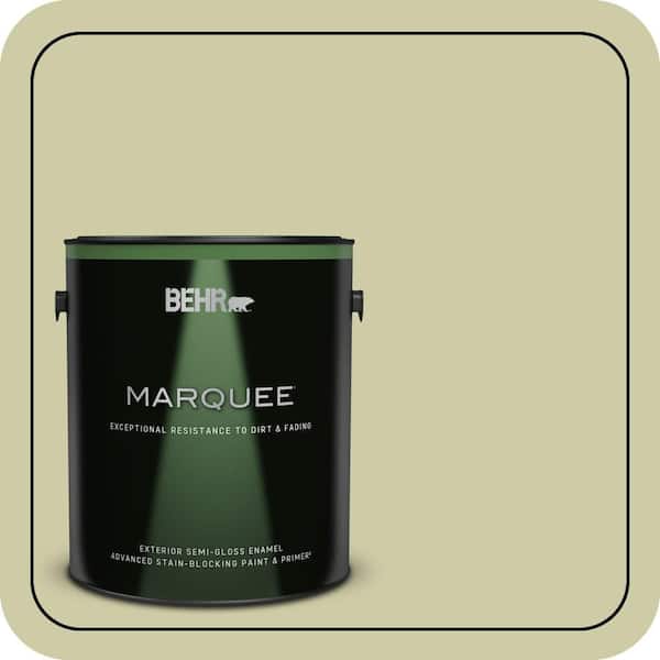 BEHR MARQUEE 1 gal. #ICC-58 Crisp Celery Semi-Gloss Enamel Exterior Paint & Primer