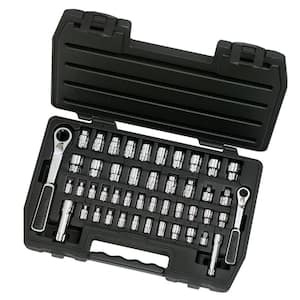 Pass-Thru 1/4 in. and 3/8 in. Drive 6-Point SAE/Metric Mechanics Tool Set (46-Piece)