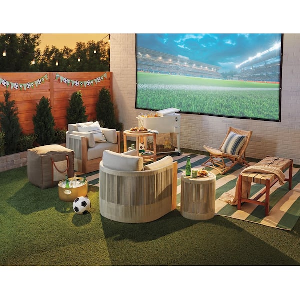 Hampton Bay 24 Luces Cable 48 Pies – Guirnalda LED Para Patio Interior Y Exterior, Luz Cálida, IP65