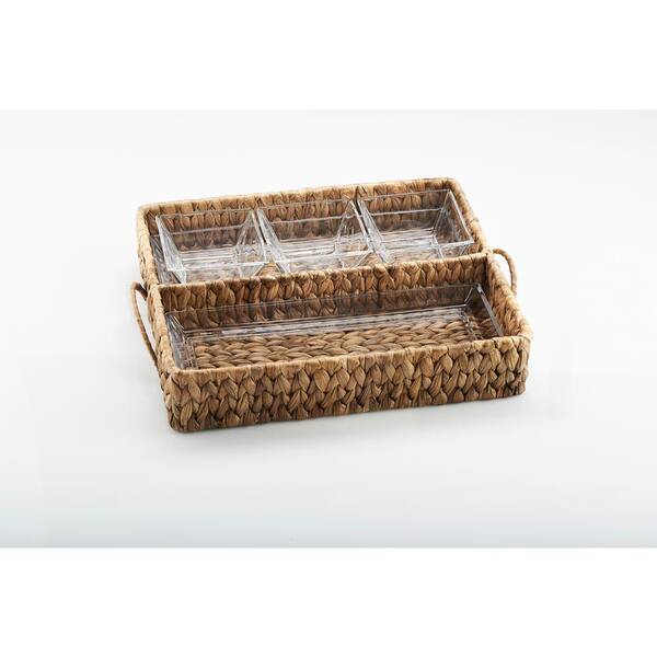 Garden Terrace Dbl.Tray Server. Glass Tray 12.25 Garden Terrace Dbl.Tray Server. Glass Tray 12.25