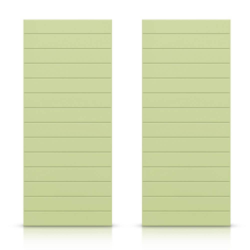 60 in. x 96 in. Hollow Core Sage Green Stained Composite MDF Interior Double Closet Sliding Doors price history on PriceWatchPro