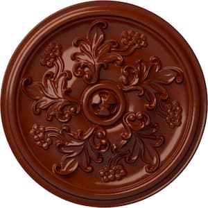 14-1/2 in. x 2-3/4 in. Katheryn Urethane Ceiling Medallion (Fits Canopies upto 2-1/8 in.), Hand-Painted Firebrick