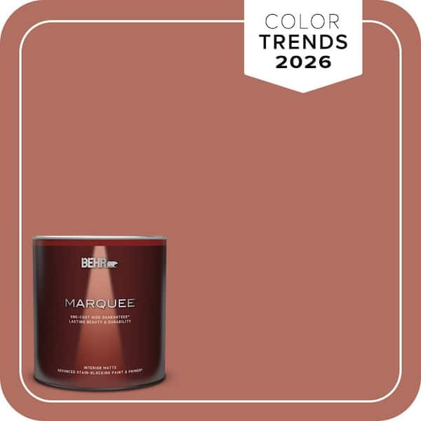 BEHR MARQUEE 1 qt. #PPU2-12 Terra Cotta Urn One-Coat Hide Matte Interior Paint & Primer