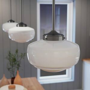 Saddle Creek 1 Light Noble Bronze Mini Pendant with Frosted Glass Shade Kitchen Light
