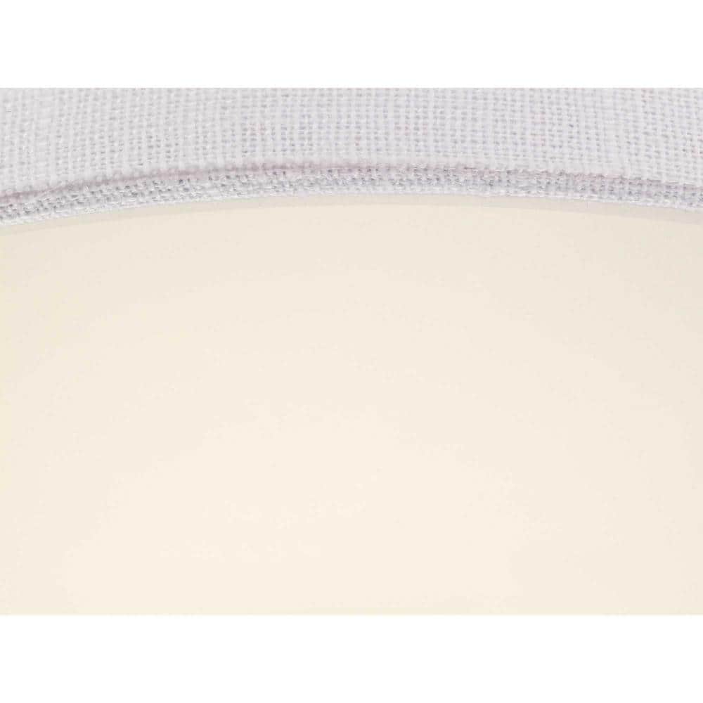 Graphite LED Semi-Flush Mount with Linen Shade
