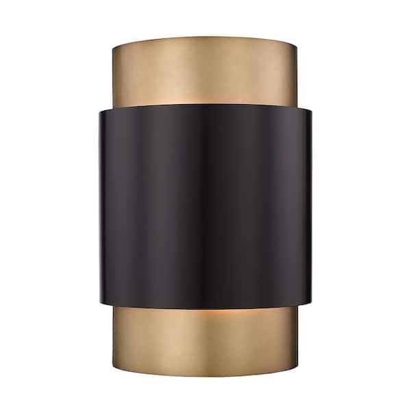 Unbranded Harlech 2-Light Bronze and Rubbed Brass Wall Sconce