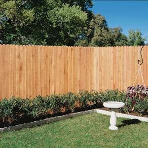 Installed White Fir Dog-Ear Picket Fence