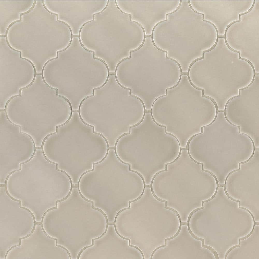 Portico Pearl Arabesque 11 in. x 15 in. Glossy Ceramic Mesh-Mounted Mosaic Tile (11.7 sq. ft. / Case) price history on PriceWatchPro