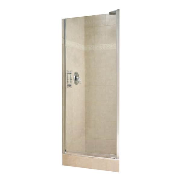 MAAX Alexa 28-1/2 in. to 30-1/2 in. W Swing-Open Shower Door in Chrome with 10MM Clear Glass-DISCONTINUED