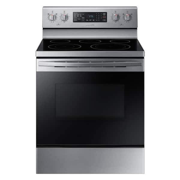 Samsung 30 in. 5.9 cu. ft. Single Oven Electric Range with Self-Cleaning and Convection Oven in Stainless Steel