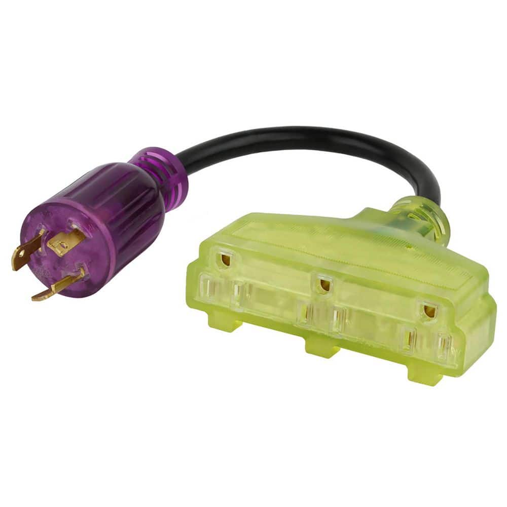 Color Connect 12/3 SJTW 120-Volt 1 ft. L 20 Amp Splitter Generator Extension Cord price history on PriceWatchPro