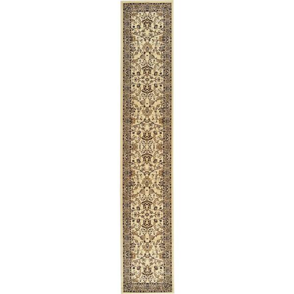Unique Loom Sialk Hill Washington Ivory 3' 0 x 16' 5 Runner Rug