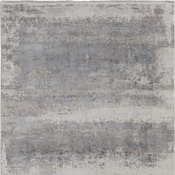 Gray Abstract 12 ft. x 15 ft. Area Rug