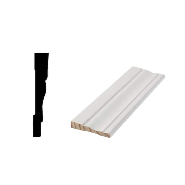 Woodgrain Millwork WG 443 - 5/8 in. x 3-1/4 in. Primed Finger-Jointed Door and Window Casing moulding