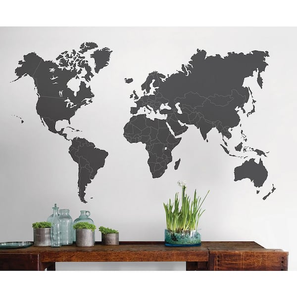 WallPops 48 in. x 36 in. The World Is Yours Giant Wall Decal