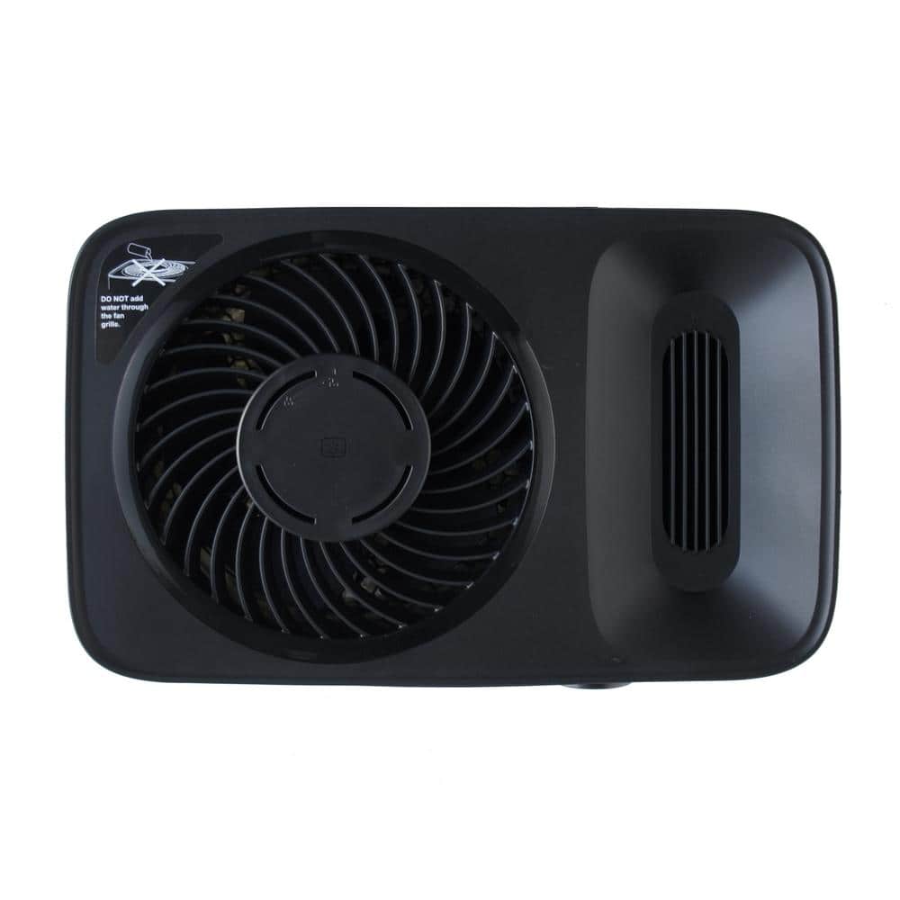 Black 1-Gallon Evaporative Tabletop Humidifier with Automatic Shutoff