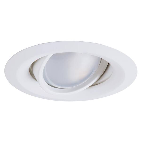 HALO E26 Series 5 in. White Recessed Ceiling Light Self Flanged Adjustable Gimbal with 25 Degree Tilt