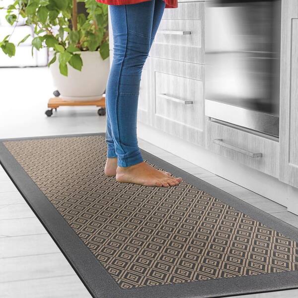 World Rug Gallery Kitchen Durable Anti Fatigue Standing Mat - On