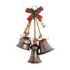 Zaer ZR731220 Old World Galvanized Christmas Bells with Bows - Set of 6