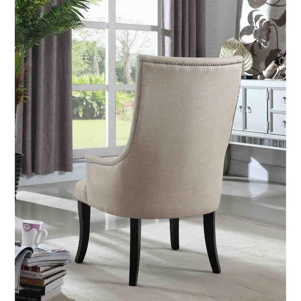Eliza 25 in. Natural Fabric Side Chair