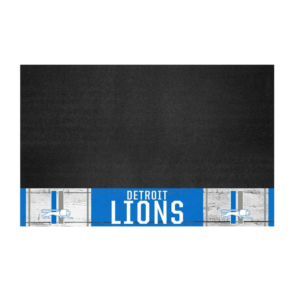FANMATS 42 in. Detroit Lions Vintage Grill Mat 32599 The Home Depot