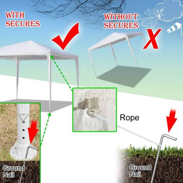 Afoxsos 10 ft. x 10 ft. Canopy Party Tent Event Tent Outdoor