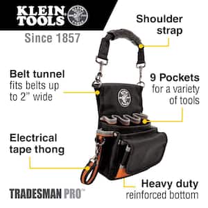 Tradesman Pro 7-1/2 in. 9-Pocket Tool Holster in Black