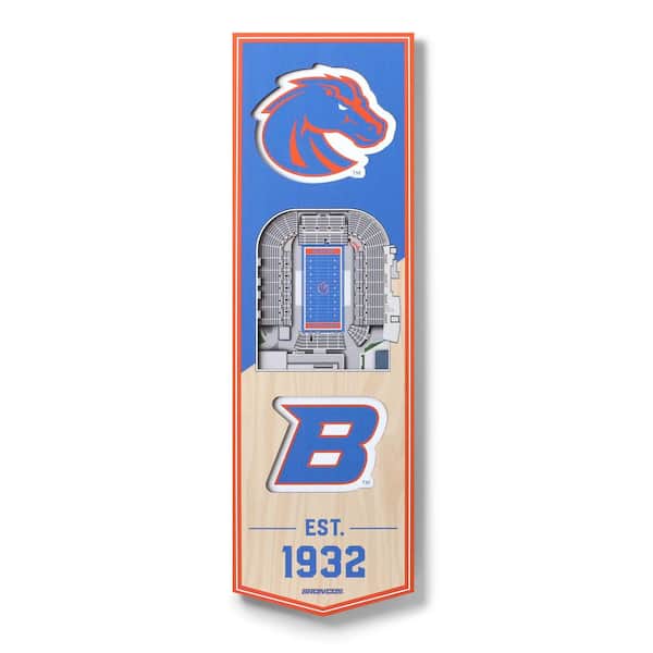 YouTheFan NCAA Boise State Broncos 3D Stadium 6x19 Banner - Albertsons Stadium