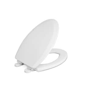 Centocore Elongated Closed Front Toilet Seat with Safety Close in Crane White
