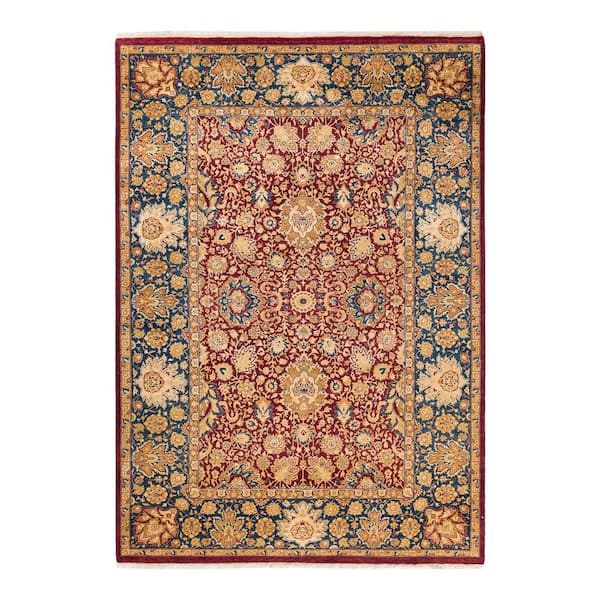 Mogul Red 6 ft. x 9 ft. Oriental Wool Indoor Area Rug