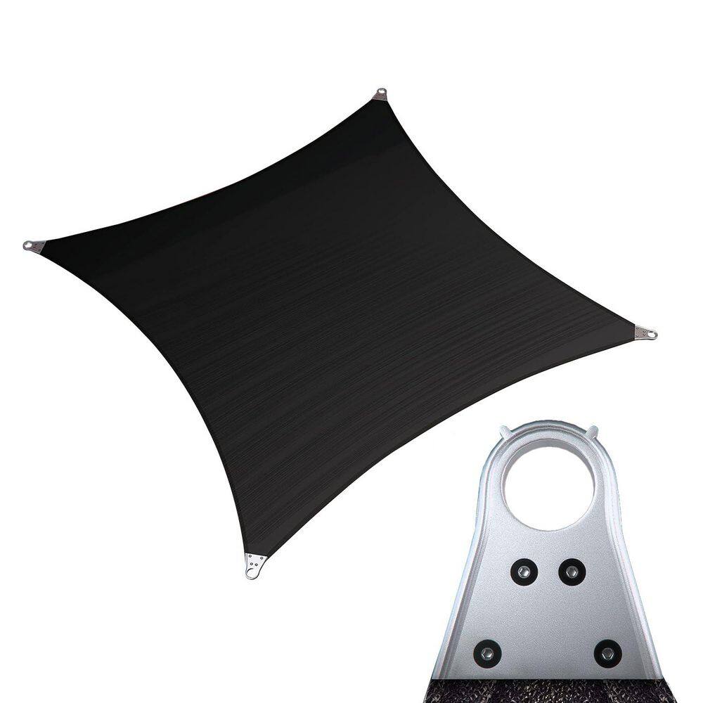Super Ring 20 ft. x 24 ft. Sun Shade Sail with Hardware Kit and Cable-Black price history on PriceWatchPro