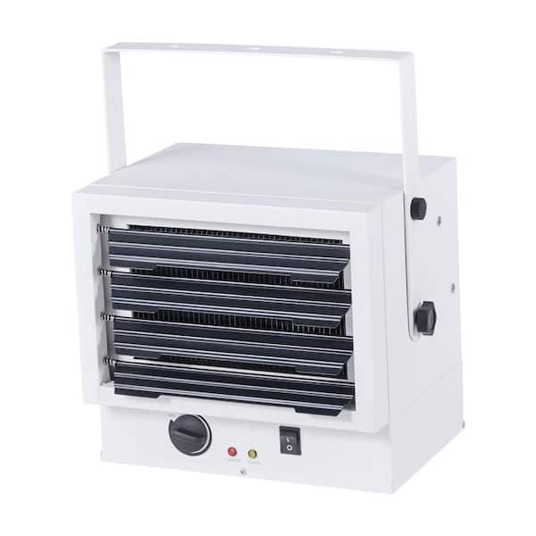 Electric Garage Heater, 5000-Watt Wall/Ceiling Mounted Shop Heater for 2 Cars, Overheat Protection