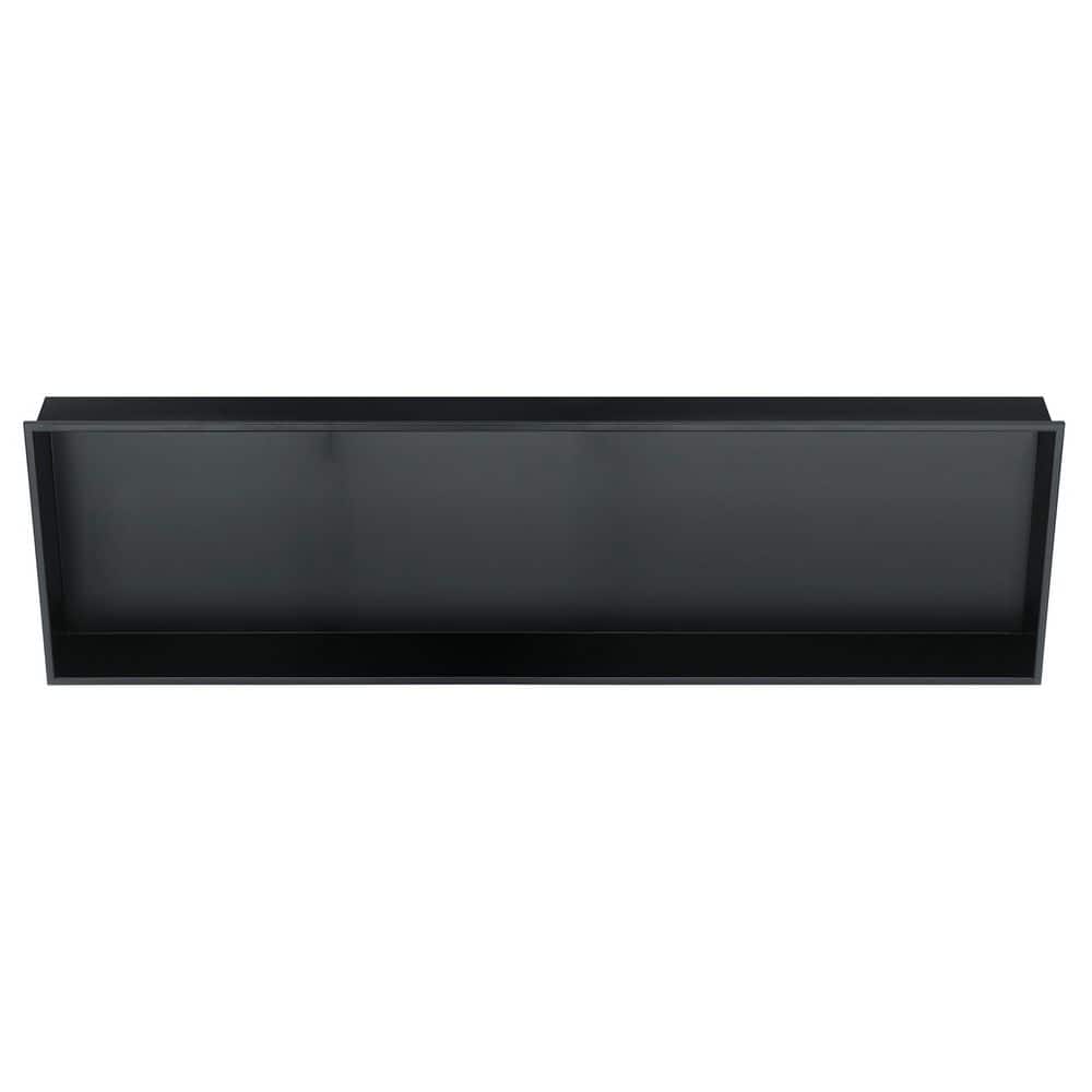 Matte Black Rectangular Stainless Steel Shower Niche
