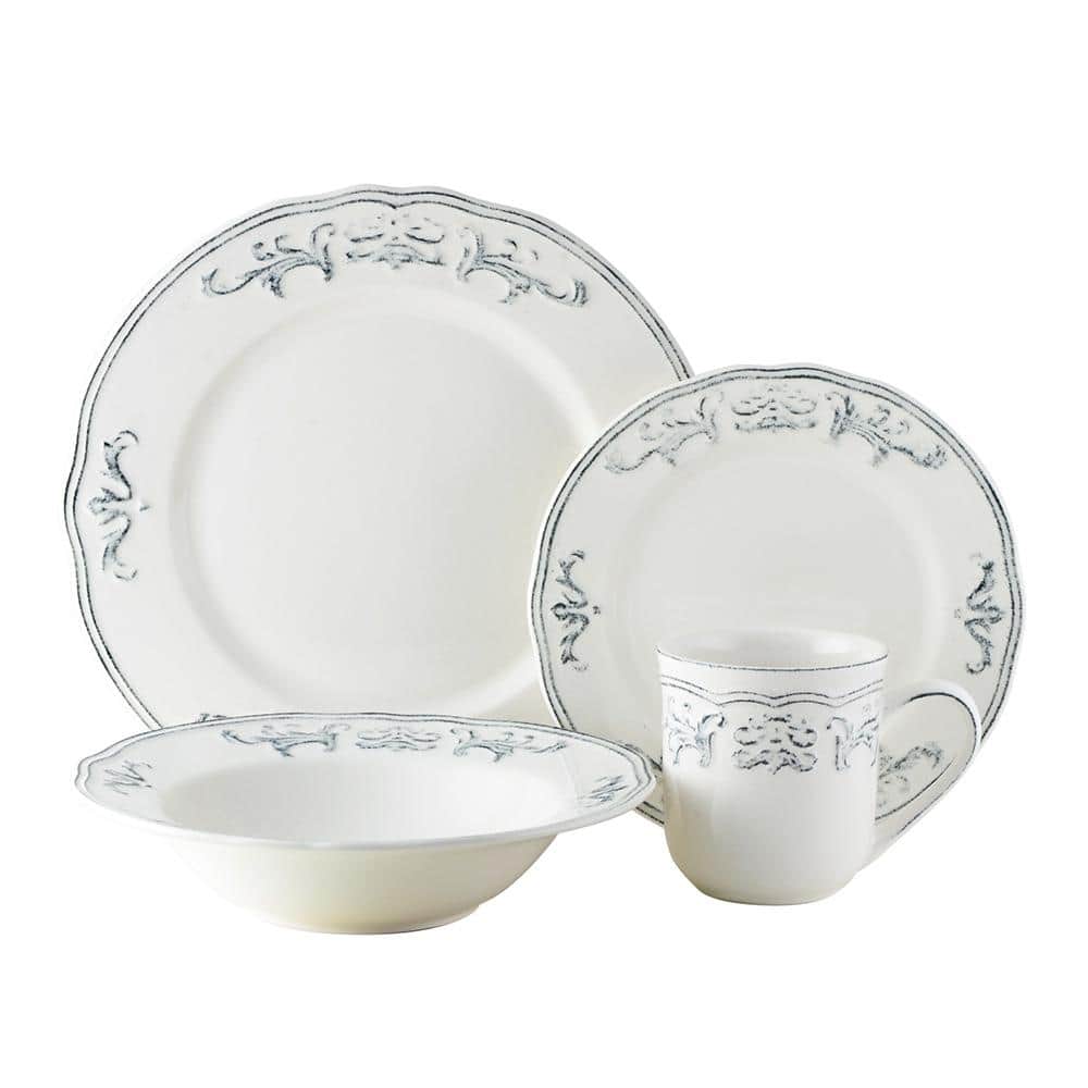 Thomson Pottery 16Piece Casual Off White Ceramic Dinnerware Set (Service for 4)204369 The