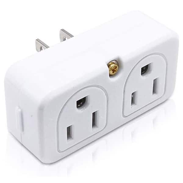Yichuhaoxi 2-Prong Mini Wall Plug Multi Outlet Splitter with 4 Outlets for Home Office Travel Use 125V 15A 1875W