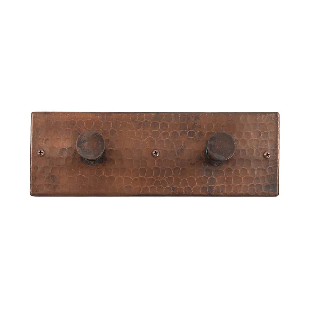 Hand-Hammered Copper Double Robe and Towel Hook