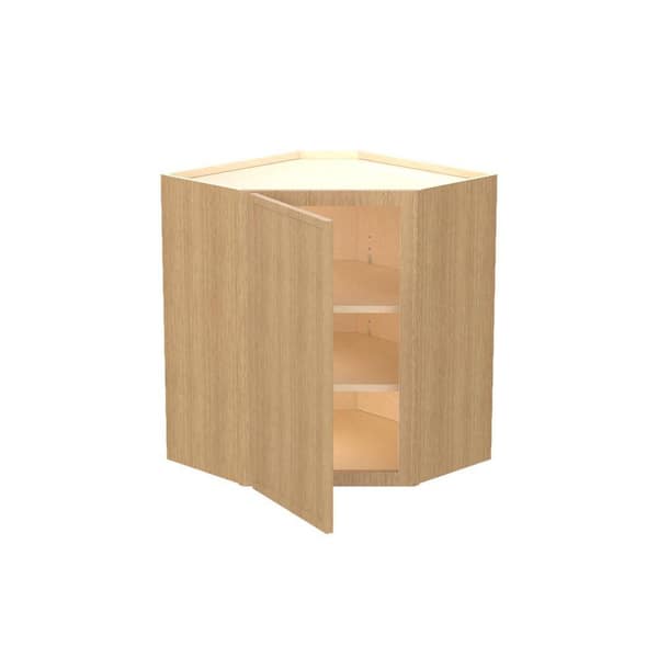 Home Decorators Collection Franklin 24 in. W x 12 in. D x 30 in. H Assembled Plywood Wall Corner Kitchen Cabinet in Vanguard Oak with Soft Close