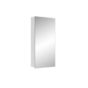 15 in. W x 30 in. H Rectangular Wood Medicine Cabinet with Mirror, Bathroom Mirror Cabinet Wall Mounted with Door