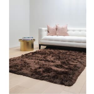 Luxe Shag Chocolate 8 ft. x 10 ft. Area Rug
